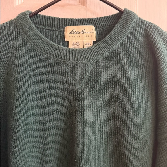 Eddie Bauer Men's Deep Green Crewneck Sweater - Picture 2 of 4